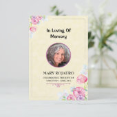 Funeral order of service Program card Kaart (Staand voorkant)