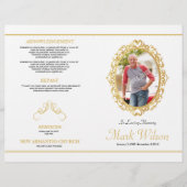 Funeral Order of Service Program Sjabloon Flyer (Voorkant)