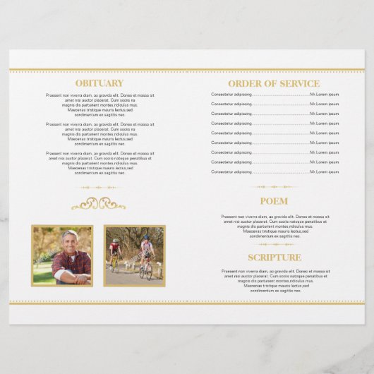 Funeral Order of Service Program Sjabloon Flyer (Achterkant)