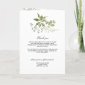 Funeral Order of Service | Programma Floral Memori (Achterkant)