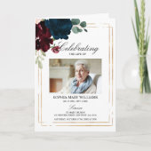 Funeral Order of Service | Programma Floral Memori (Voorkant)