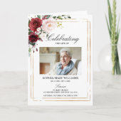 Funeral Order of Service | Programma Floral Memori (Voorkant)