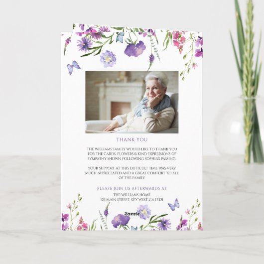 Funeral Order of Service | Programma Floral Memori (Achterkant)