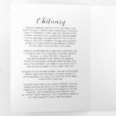 Funeral Order of Service | Vóór en na foto Tr Drieluik Uitnodiging (Binnenzijde eerst)