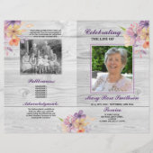 Funeral Order Service Celebration of Life Paars Flyer (Voorkant)