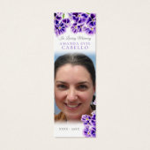 Funeral paars sky flower gedicht bladwijzer mini visitekaartjes (Voorkant)