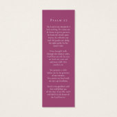 Funeral paars spring crocus poem bladwijzer mini visitekaartjes (Achterkant)