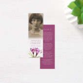Funeral paars spring crocus poem bladwijzer mini visitekaartjes (Bureau)