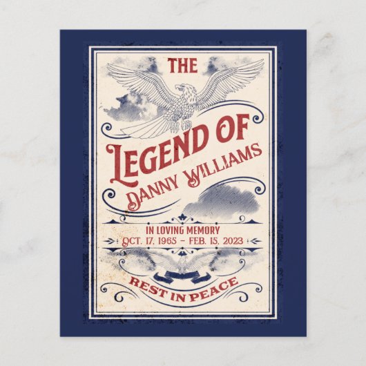 Funeral Paper Patriotic Memorial (Voorkant)