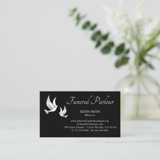 Funeral Parlor | Funeral Director Visitekaartje (Staand voorkant)