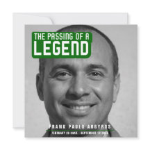 Funeral pass van een legende moderne groene gedich