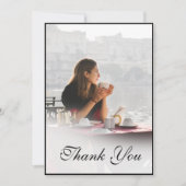 Funeral Personal foto Simple Elegant Hartelijk dan Bedankkaart (Voorkant)