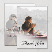 Funeral Personal foto Simple Elegant Hartelijk dan Bedankkaart (Voorkant / Achterkant)