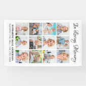 Funeral Personalized 12 Afbeelding Memorial Spandoek (Horizontaal)