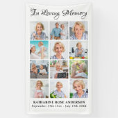 Funeral Personalized 12 Afbeelding Memorial Spandoek (Verticaal)