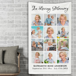 Funeral Personalized 12 Afbeelding Memorial Spandoek