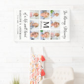 Funeral Personalized 8 Photo Collage Memorial Spandoek (Insitu)