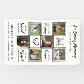 Funeral Personalized Photo Collage Loving Memory Spandoek (Horizontaal)