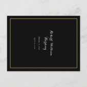 Funeral Photo Black and White Elegant Hartelijk da Briefkaart (Achterkant)