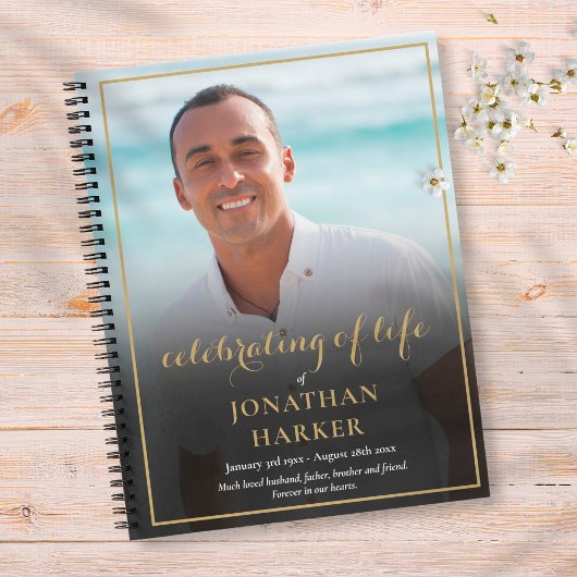 Funeral Photo Celebration of Life Guestbook Notitieboek