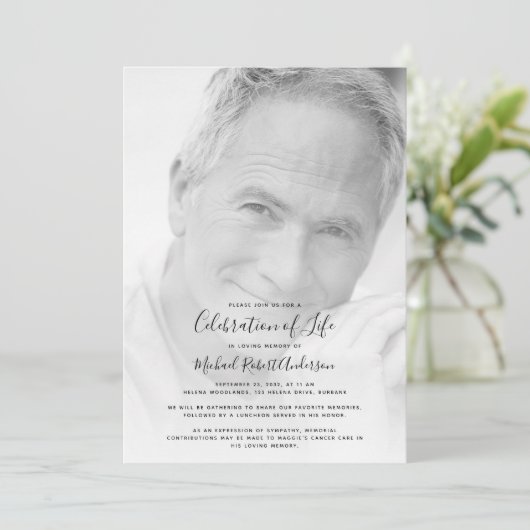 Funeral Photo Celebration of Life Memorial Kaart (Staand voorkant)