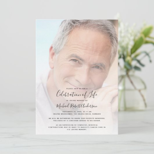 Funeral Photo Celebration of Life Memorial Kaart (Staand voorkant)