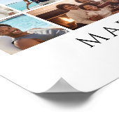 Funeral Photo Collage Forever In Our Hearts Poster (Hoek)