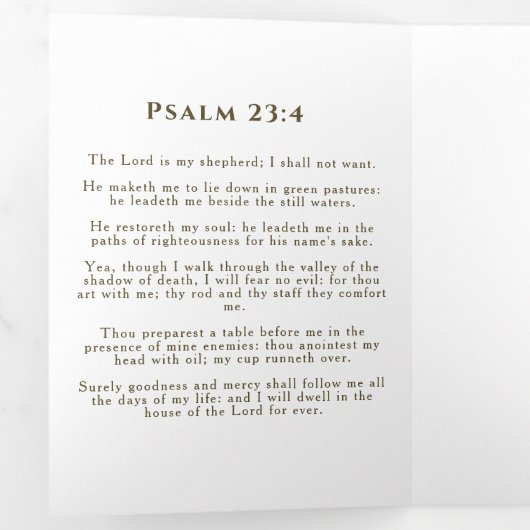 Funeral Photo Collage met servicevolgorde Drieluik Programma (Binnenzijde eerst)