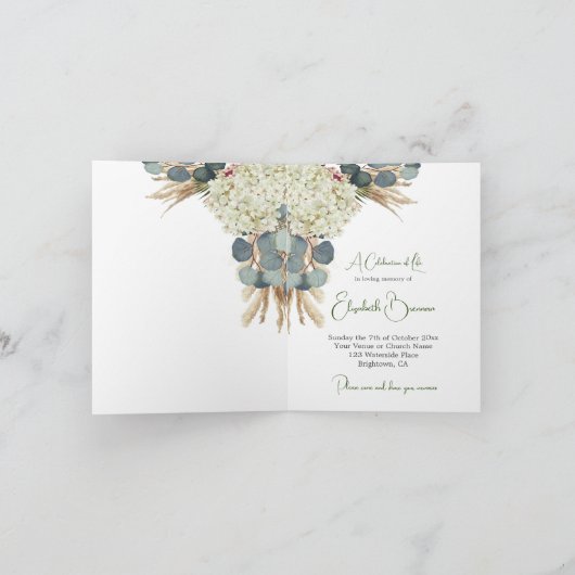 Funeral Photo Floral Elegant Eucalyptus Foliage (Binnen)