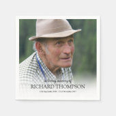 Funeral Photo | Gepersonaliseerd gedenkteken Servet (Voorkant)