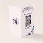 Funeral Photo in Loving Memory Prayer Card Kaart (Buitenkant)