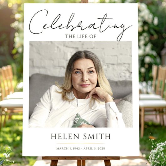 Funeral Photo Memorial For Mom Poster