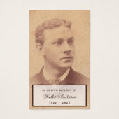 Funeral  Photo Script Memorial Prayer Kaart (Voorkant)