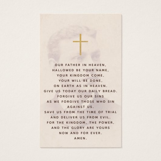 Funeral  Photo Script Memorial Prayer Kaart (Achterkant)