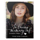 Funeral Photo Share A Memory Notitieboek (Voorkant)