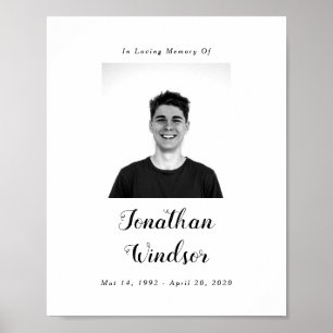 Funeral Photo Sign, Celebration of Life Sign Poster
