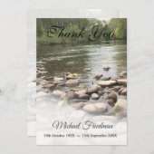 Funeral Photo Simple Stones Hartelijk dank Bedankkaart (Voorkant / Achterkant)