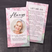 Funeral Poem Kaart | Floral Dahlias Contactkaartje