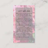 Funeral Poem Kaart | Floral Dahlias Contactkaartje (Achterkant)