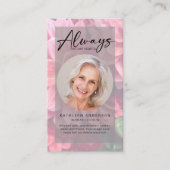 Funeral Poem Kaart | Floral Dahlias Contactkaartje (Voorkant)