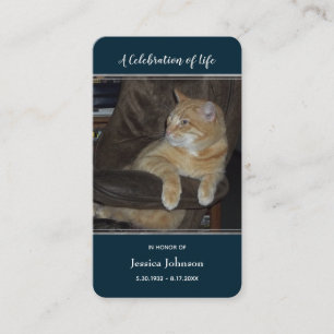 Funeral Pray Card met één fotooptie Visitekaartje