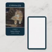 Funeral Pray Card met één fotooptie Visitekaartje (Voorkant / Achterkant)