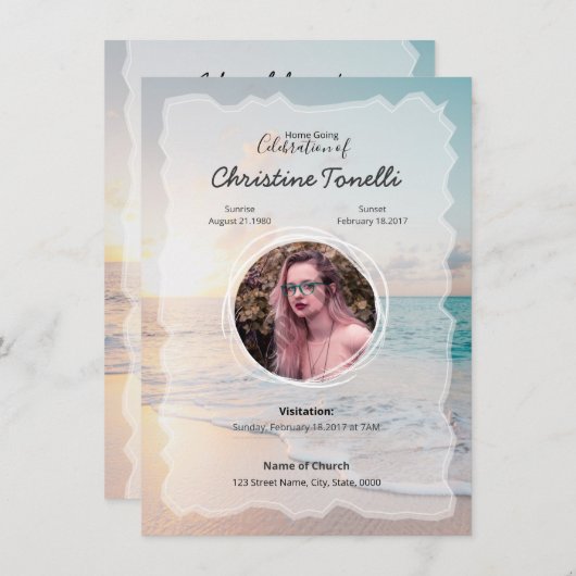 Funeral Prayer Card (Voorkant / Achterkant)