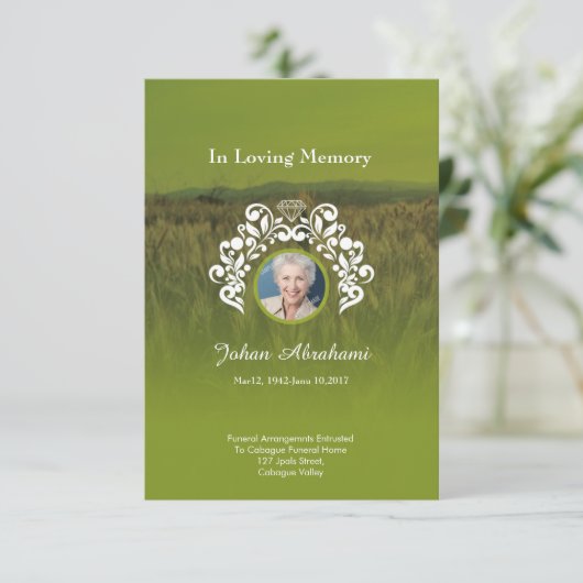 Funeral Prayer Card Kaart (Staand voorkant)