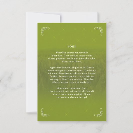 Funeral Prayer Card Kaart (Achterkant)