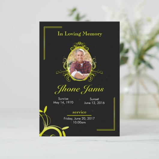 Funeral Prayer Card Kaart (Staand voorkant)