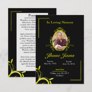 Funeral Prayer Card Kaart