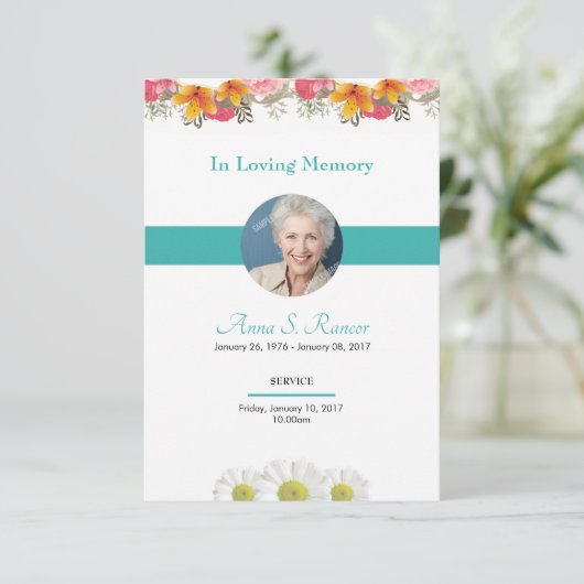 Funeral Prayer Card Kaart (Staand voorkant)