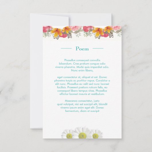 Funeral Prayer Card Kaart (Achterkant)