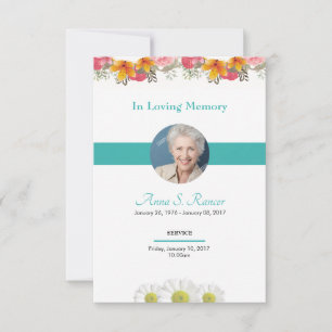 Funeral Prayer Card Kaart